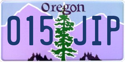 OR license plate 015JIP