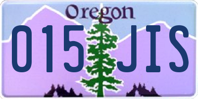 OR license plate 015JIS