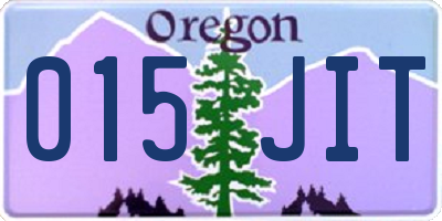 OR license plate 015JIT