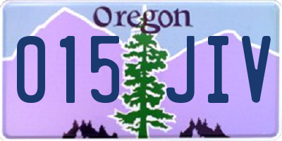 OR license plate 015JIV