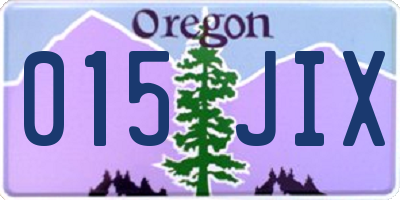OR license plate 015JIX