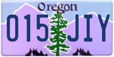 OR license plate 015JIY