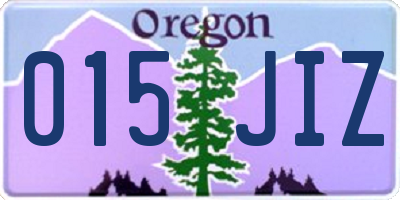 OR license plate 015JIZ