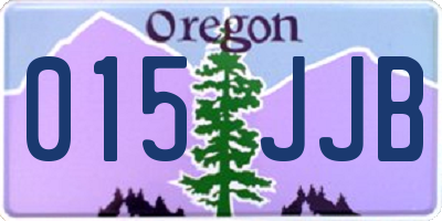 OR license plate 015JJB