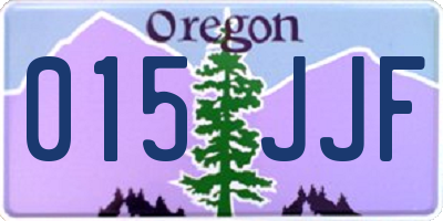 OR license plate 015JJF