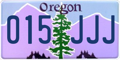 OR license plate 015JJJ