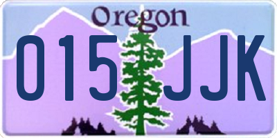 OR license plate 015JJK