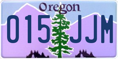 OR license plate 015JJM