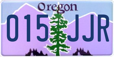 OR license plate 015JJR