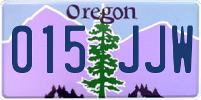 OR license plate 015JJW