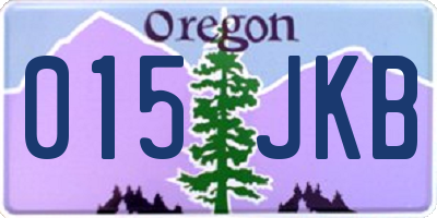 OR license plate 015JKB