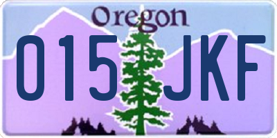OR license plate 015JKF