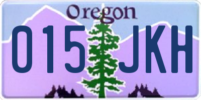 OR license plate 015JKH