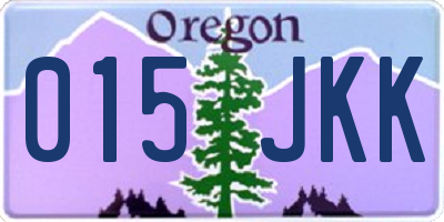 OR license plate 015JKK