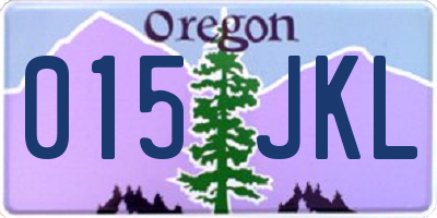 OR license plate 015JKL