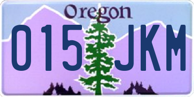 OR license plate 015JKM