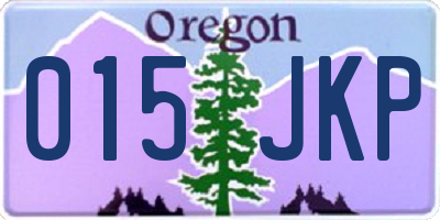 OR license plate 015JKP