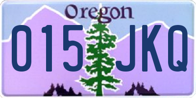 OR license plate 015JKQ