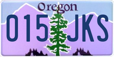 OR license plate 015JKS