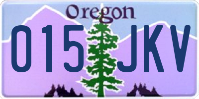 OR license plate 015JKV