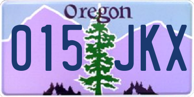 OR license plate 015JKX