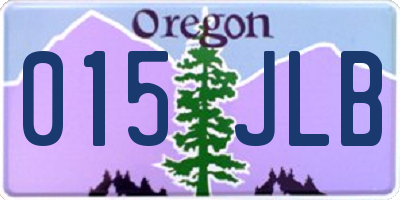 OR license plate 015JLB
