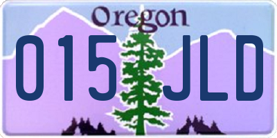 OR license plate 015JLD