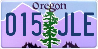 OR license plate 015JLE