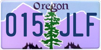 OR license plate 015JLF