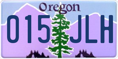OR license plate 015JLH