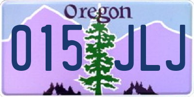 OR license plate 015JLJ
