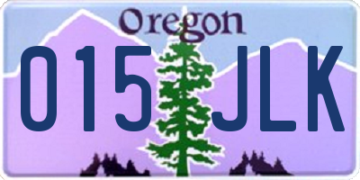 OR license plate 015JLK