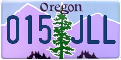 OR license plate 015JLL