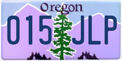 OR license plate 015JLP