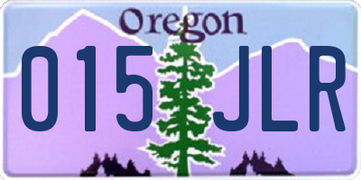 OR license plate 015JLR