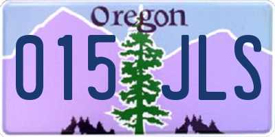 OR license plate 015JLS