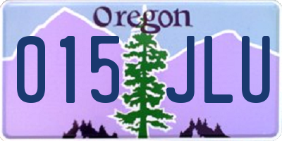 OR license plate 015JLU