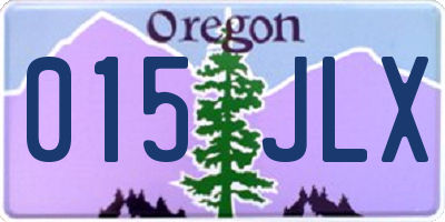 OR license plate 015JLX
