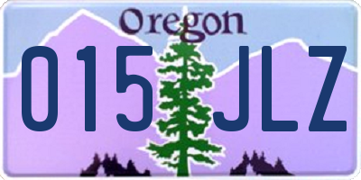 OR license plate 015JLZ