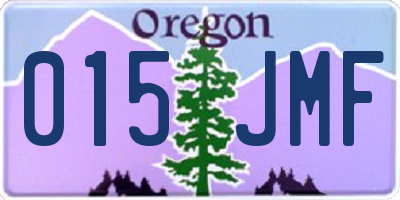 OR license plate 015JMF