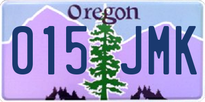 OR license plate 015JMK