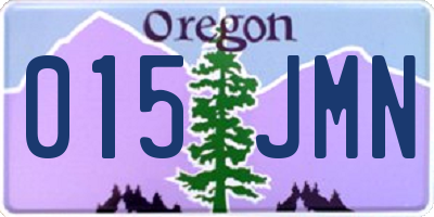 OR license plate 015JMN