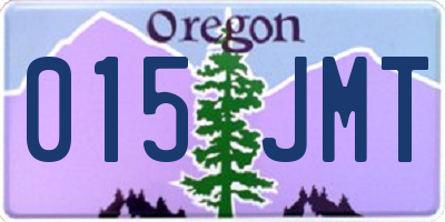 OR license plate 015JMT