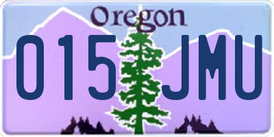 OR license plate 015JMU
