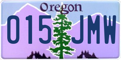 OR license plate 015JMW
