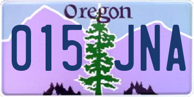 OR license plate 015JNA