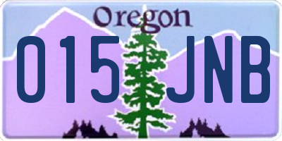 OR license plate 015JNB