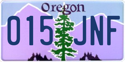OR license plate 015JNF