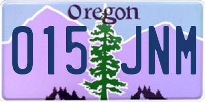 OR license plate 015JNM