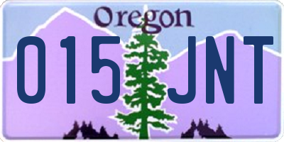 OR license plate 015JNT